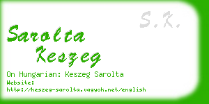 sarolta keszeg business card